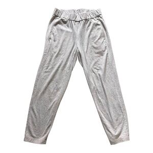 Eileen Fisher Heather Grey Jersey Knit Slouchy Ankle Pants Minimalist Size XS